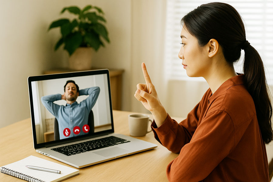 Zoom会議での休憩退出ルール