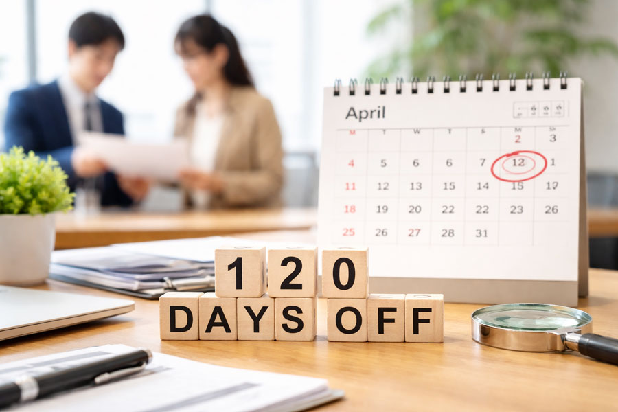 年間休日120日の義務化