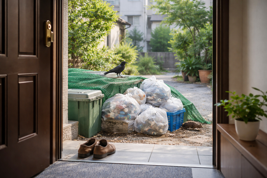 ゴミ置き場が家の前だと風水にどう影響？
