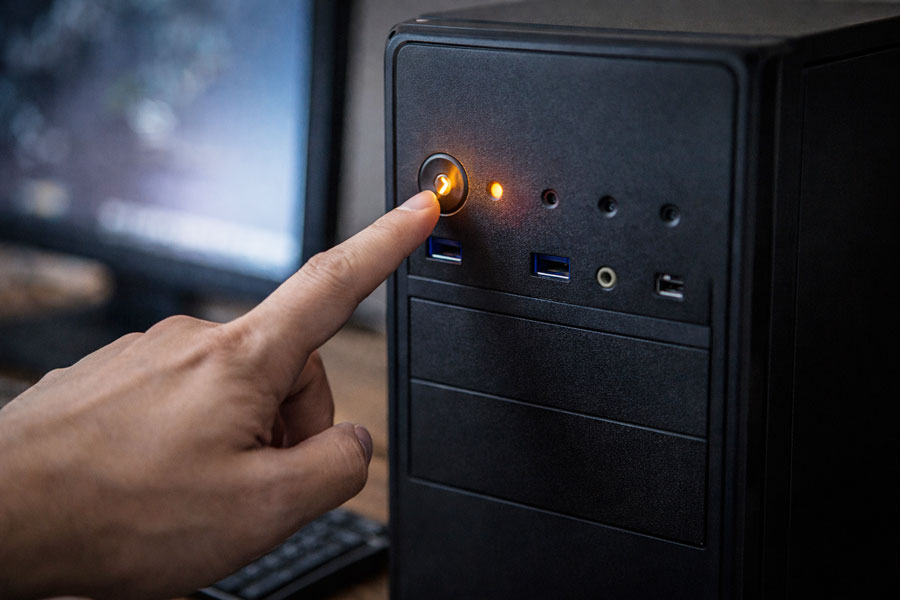 ランプ点滅と起動サイン