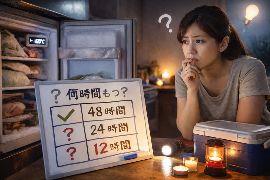 停電で冷凍庫は何時間もつ？