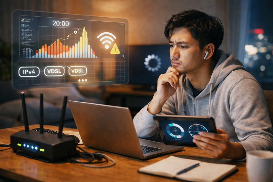 夜のWi-Fiが遅い原因と仕組み