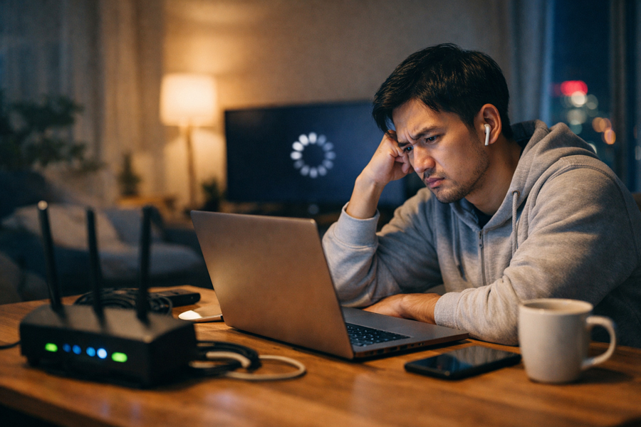 夜のWi-Fiが遅い