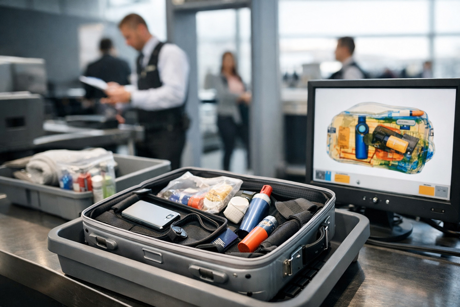 空港のX線検査で引っかかるもの一覧