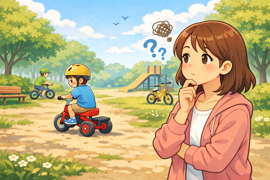 三輪車は3歳で遅い?その不安解消