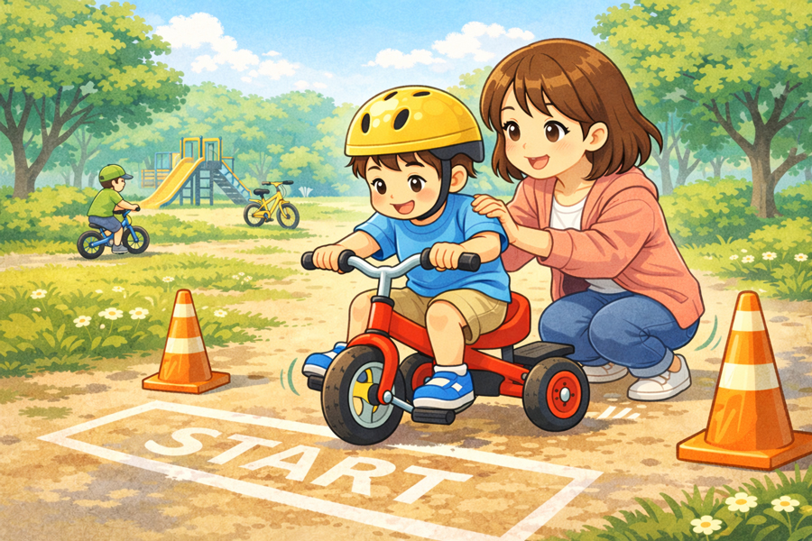 三輪車は3歳で遅いと感じる場合の始め方