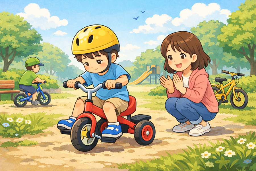 三輪車 3歳遅い