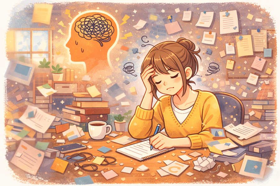 視覚ノイズで認知負荷増