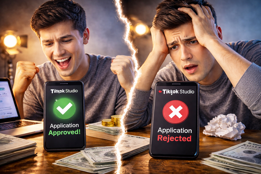 TikTok Studio申請と審査落ち