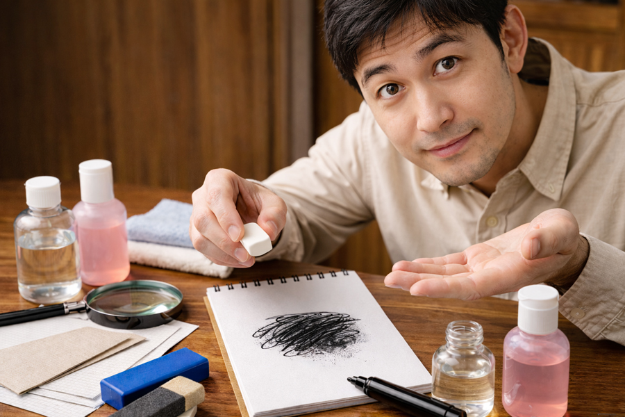 油性ペンの消し方と紙の基本