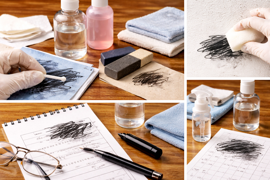 油性ペンの消し方と紙の応用