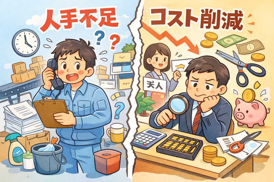 人手不足なのに人件費削減
