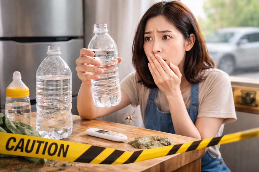 ミネラルウォーター開封後、常温の危険度は？