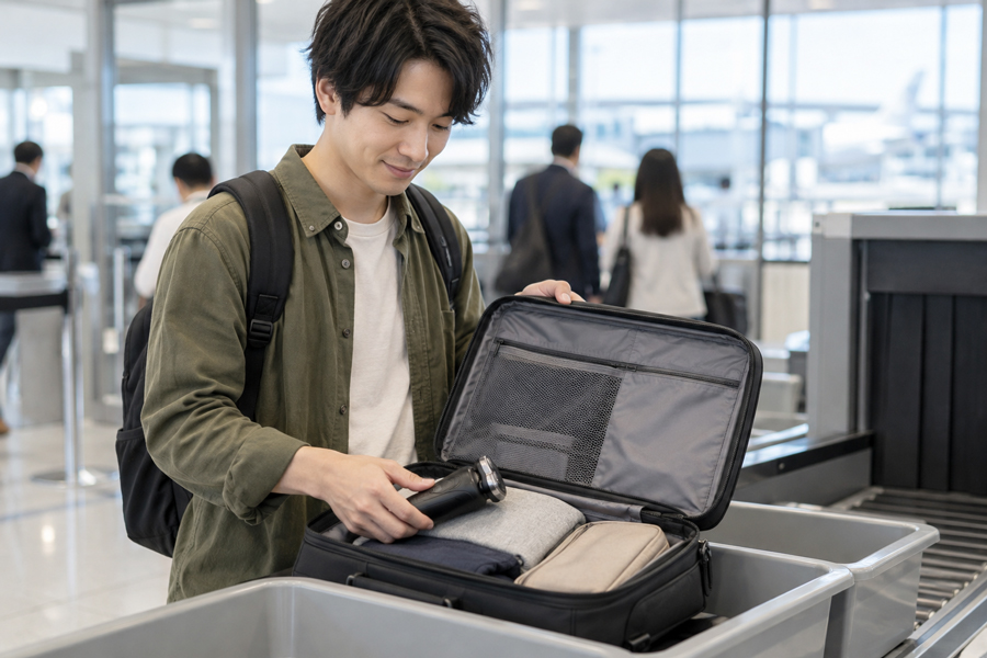電動シェーバーは飛行機に持ち込める?